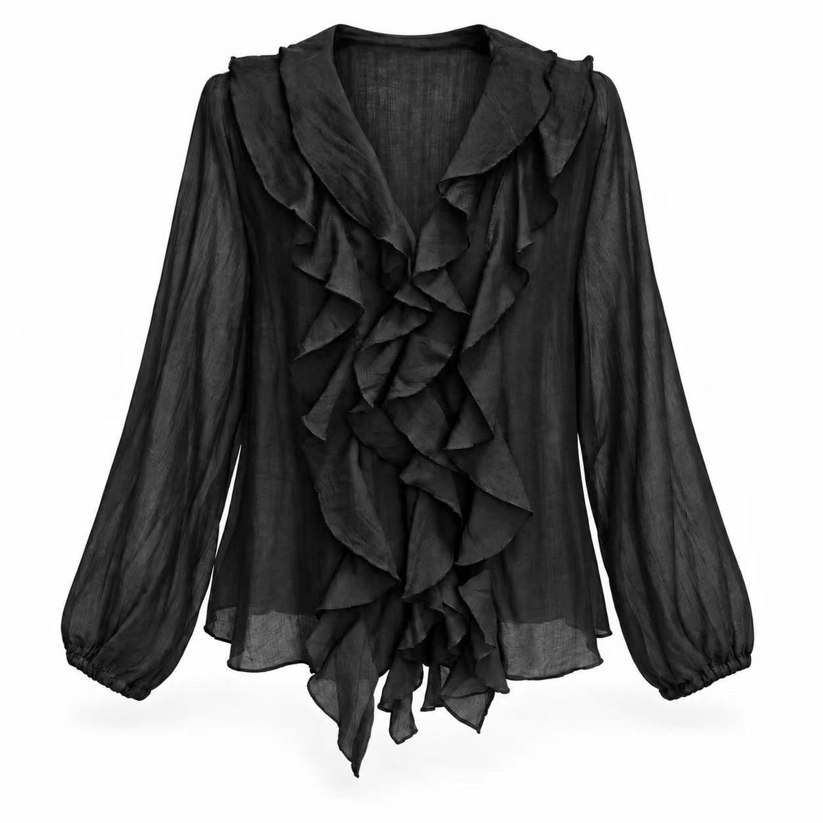 Blusa semitransparente