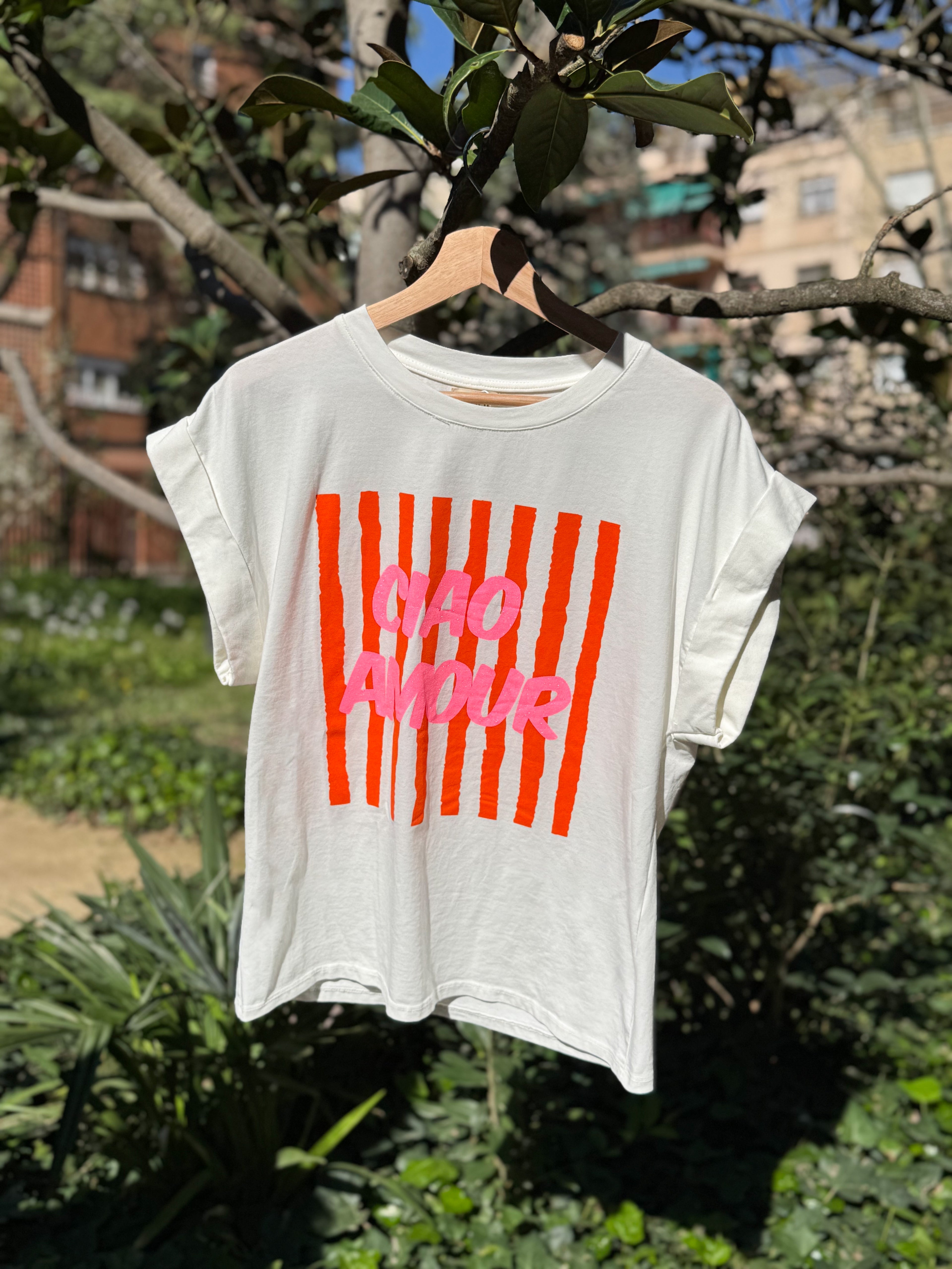 Camiseta Ciao amour manga corta mujer