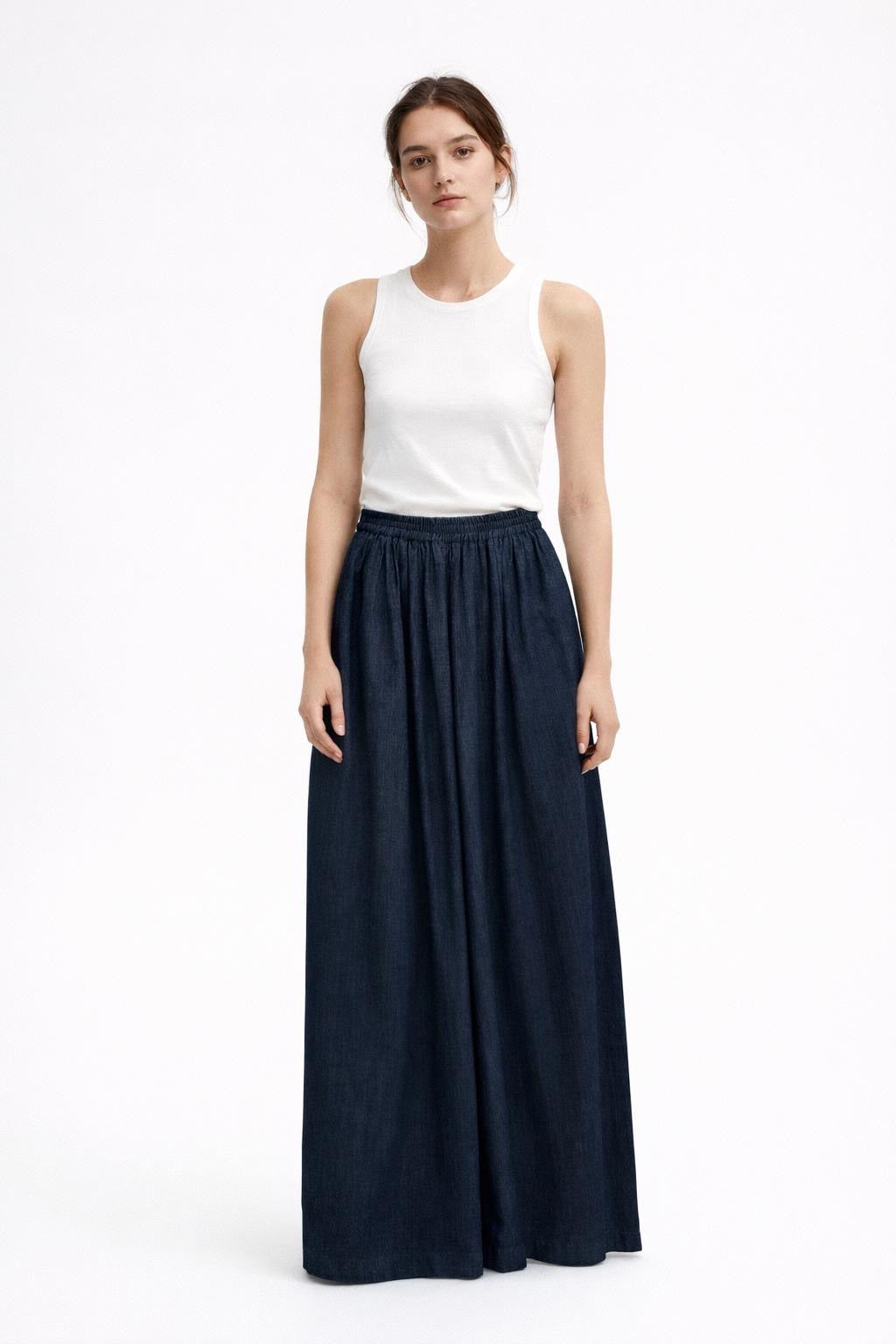 Pantalón culotte denim