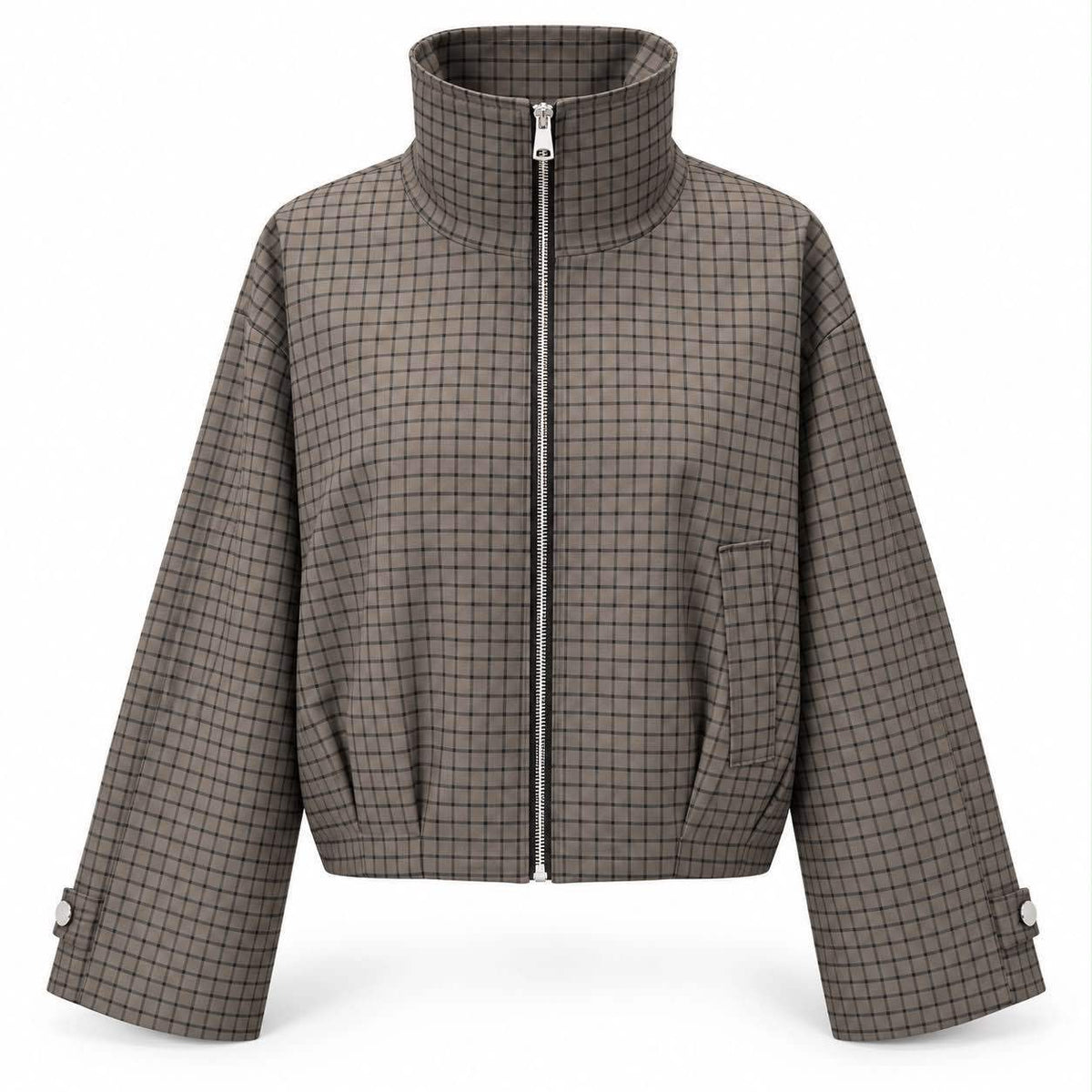 Chaqueta cropped cuadros