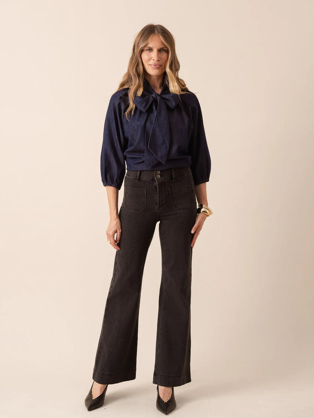 Pantalón denim FLARE FIT
