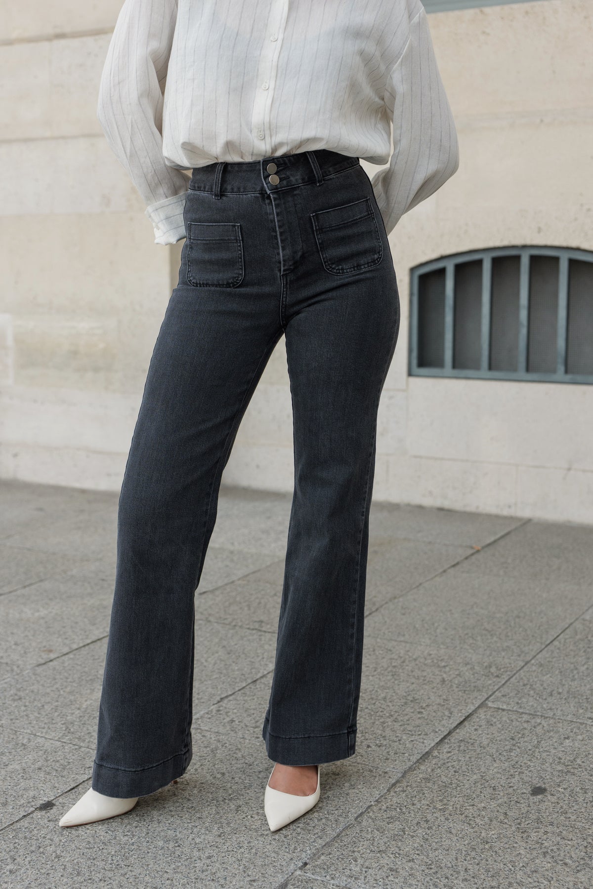 Pantalón denim FLARE FIT