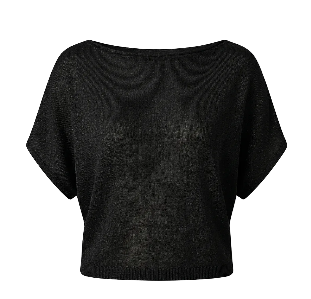 Jersey asimétrico lurex mujer