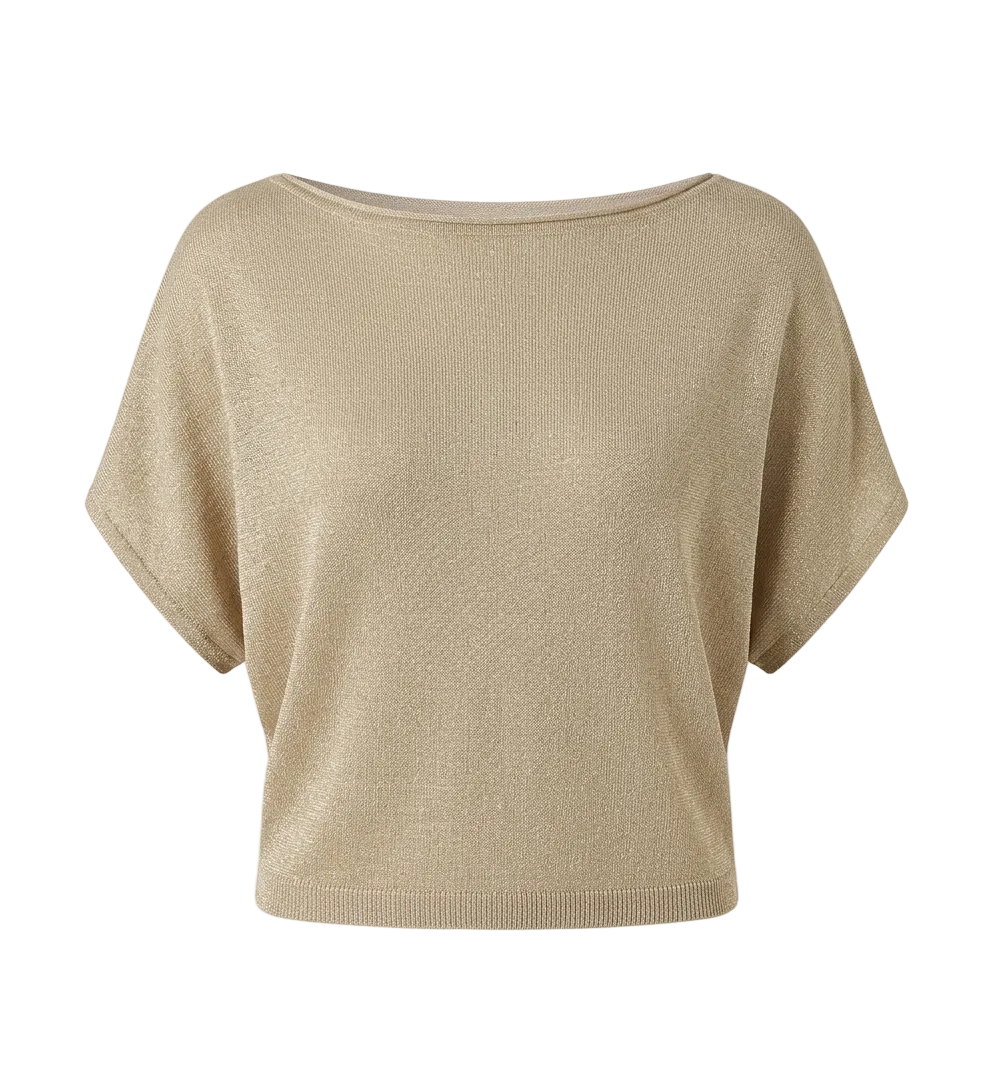 Jersey asimétrico lurex mujer