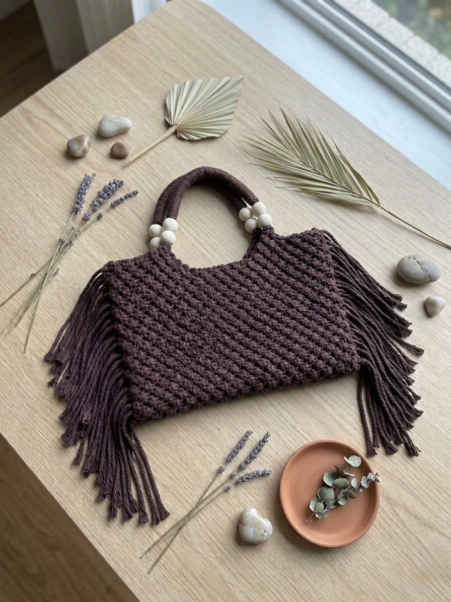 Bolso mano CUERDA marrón