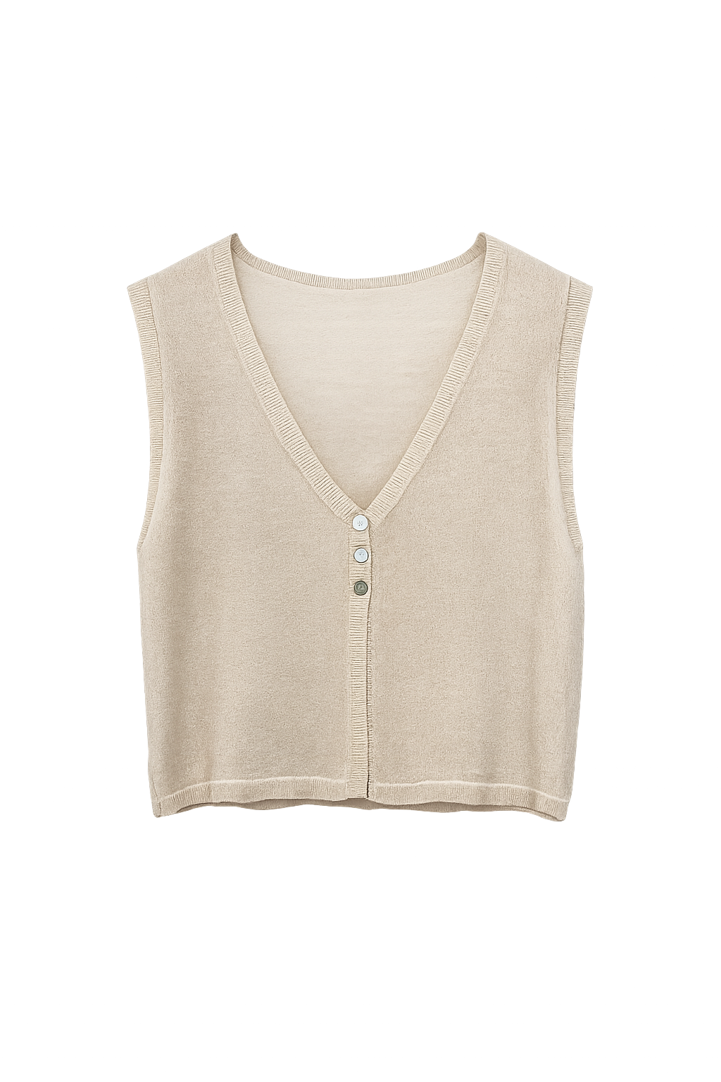 Chaleco con botones de lurex mujer