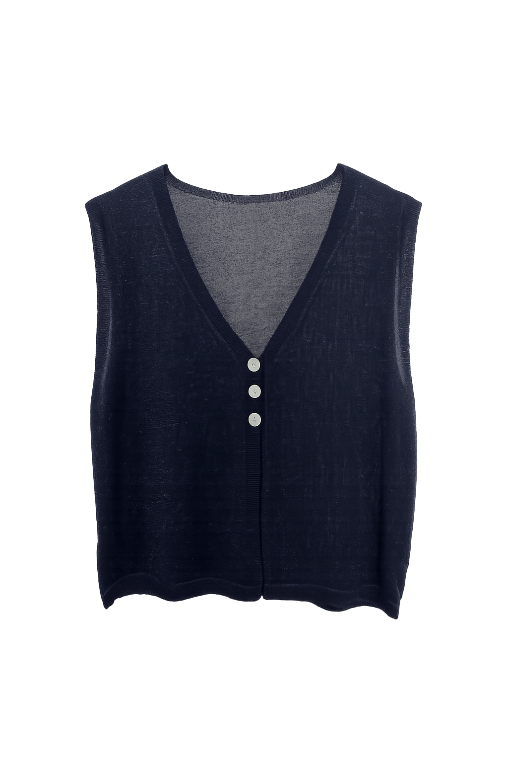 Chaleco con botones de lurex mujer