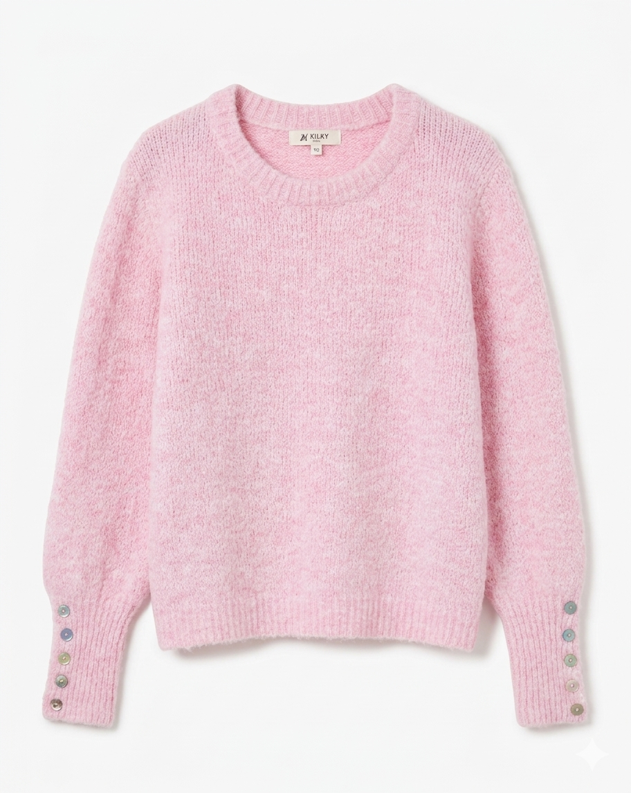 Jersey punto mujer en rosa
