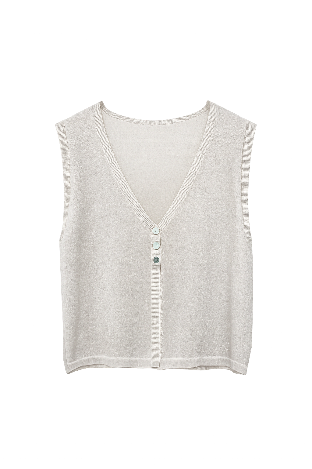 Chaleco con botones de lurex mujer