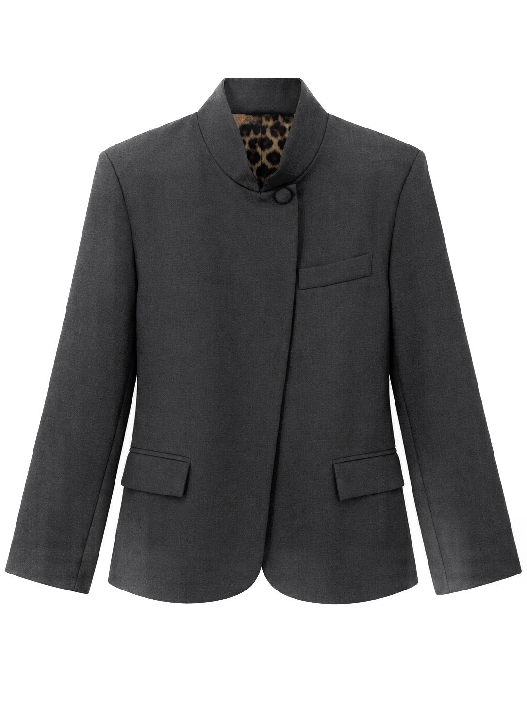 Blazer cruzada cuello embudo