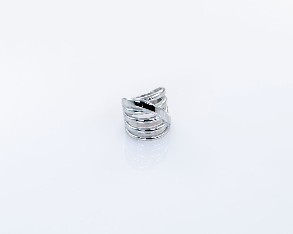 Anillo tornado acero inoxidable mujer