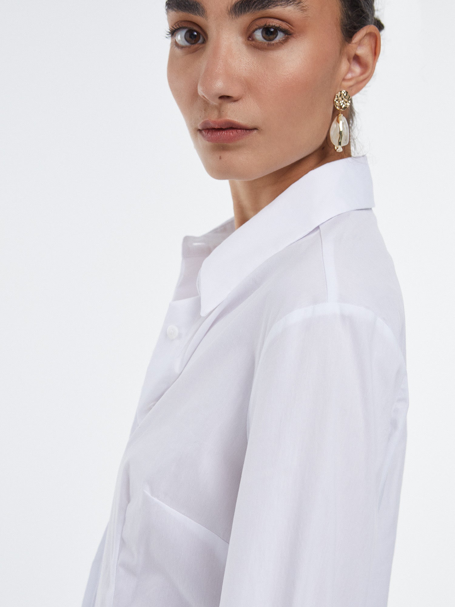 Camisa Popelín Blanca "Essential Fit" mujer