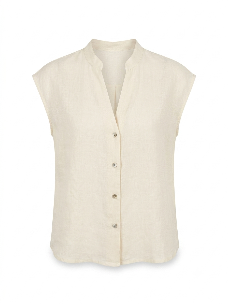 Camisa lino sin mangas