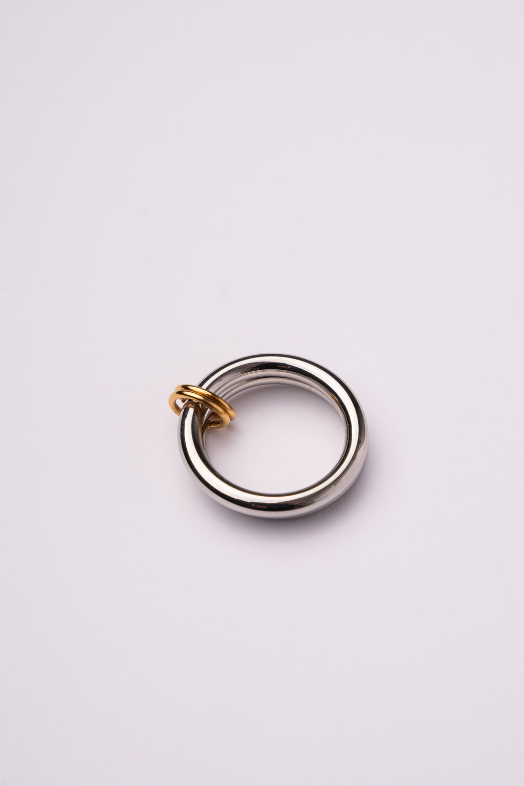 Anillo doble de acero inoxidable mujer