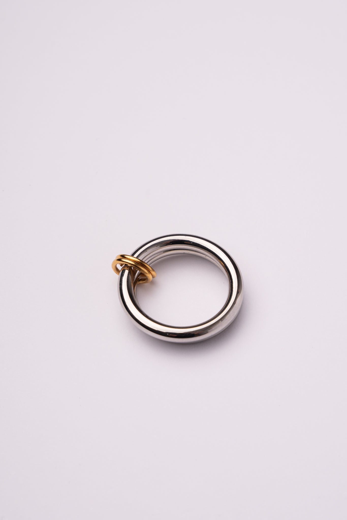 Anillo doble de acero inoxidable mujer