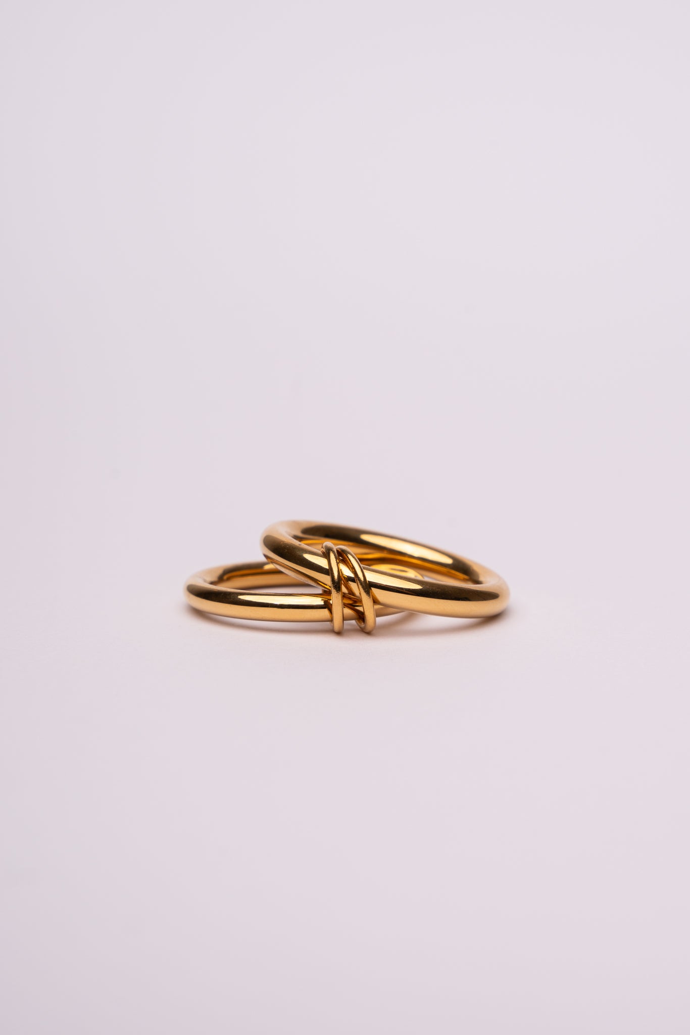 Anillo doble de acero inoxidable mujer