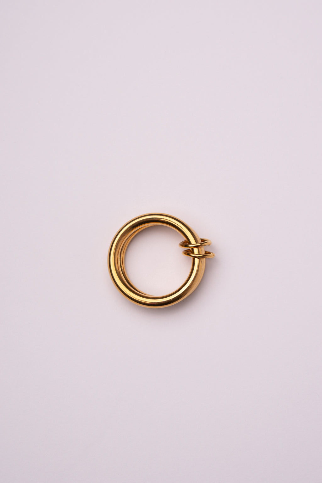 Anillo doble de acero inoxidable mujer