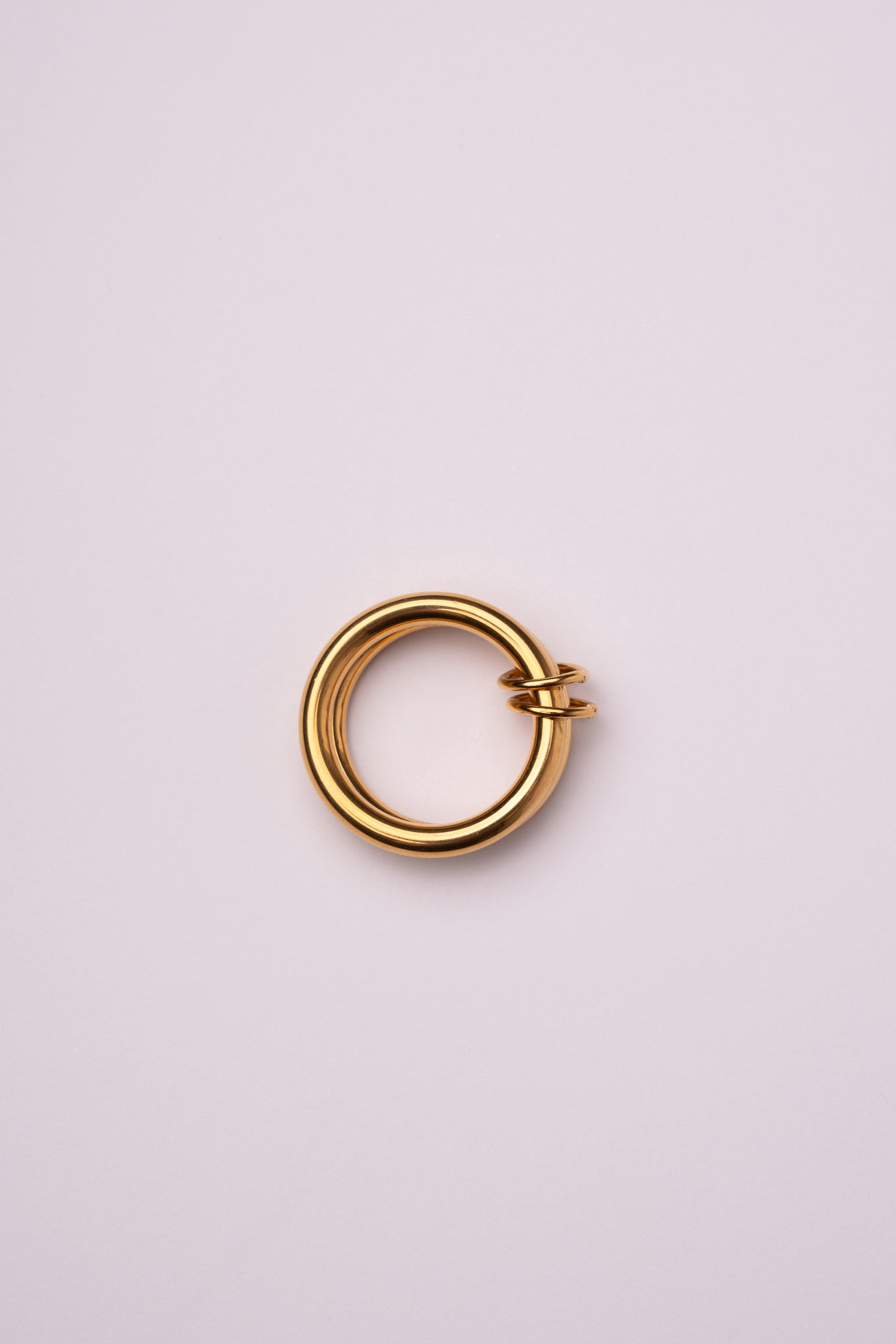 Anillo doble de acero inoxidable mujer