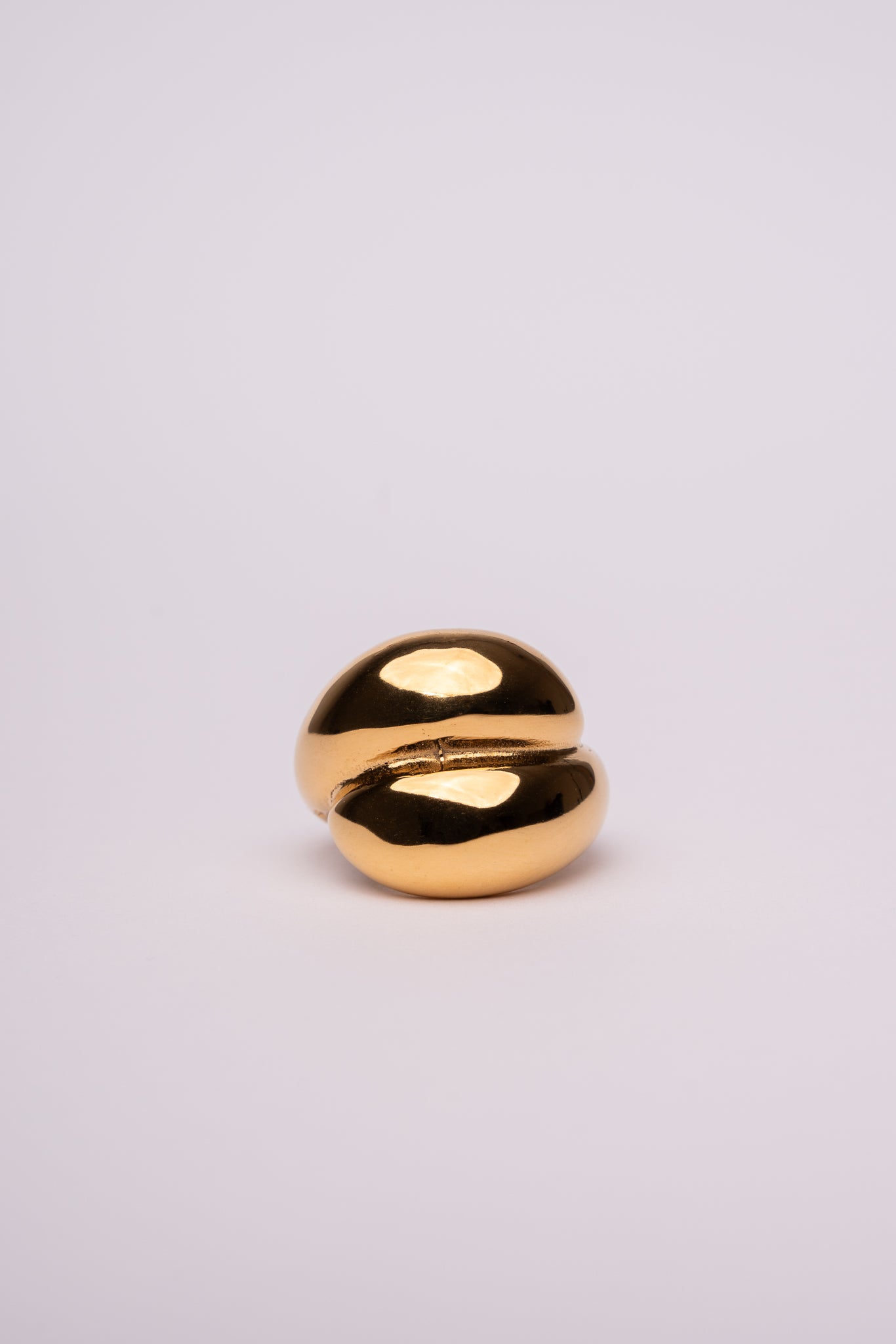 Anillo entrelazado dorado de acero mujer