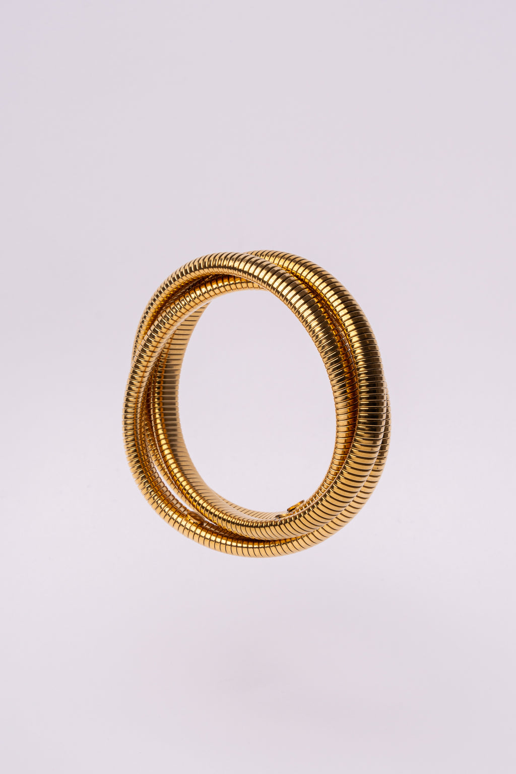 Pulsera tubogas acero oro 18k mujer
