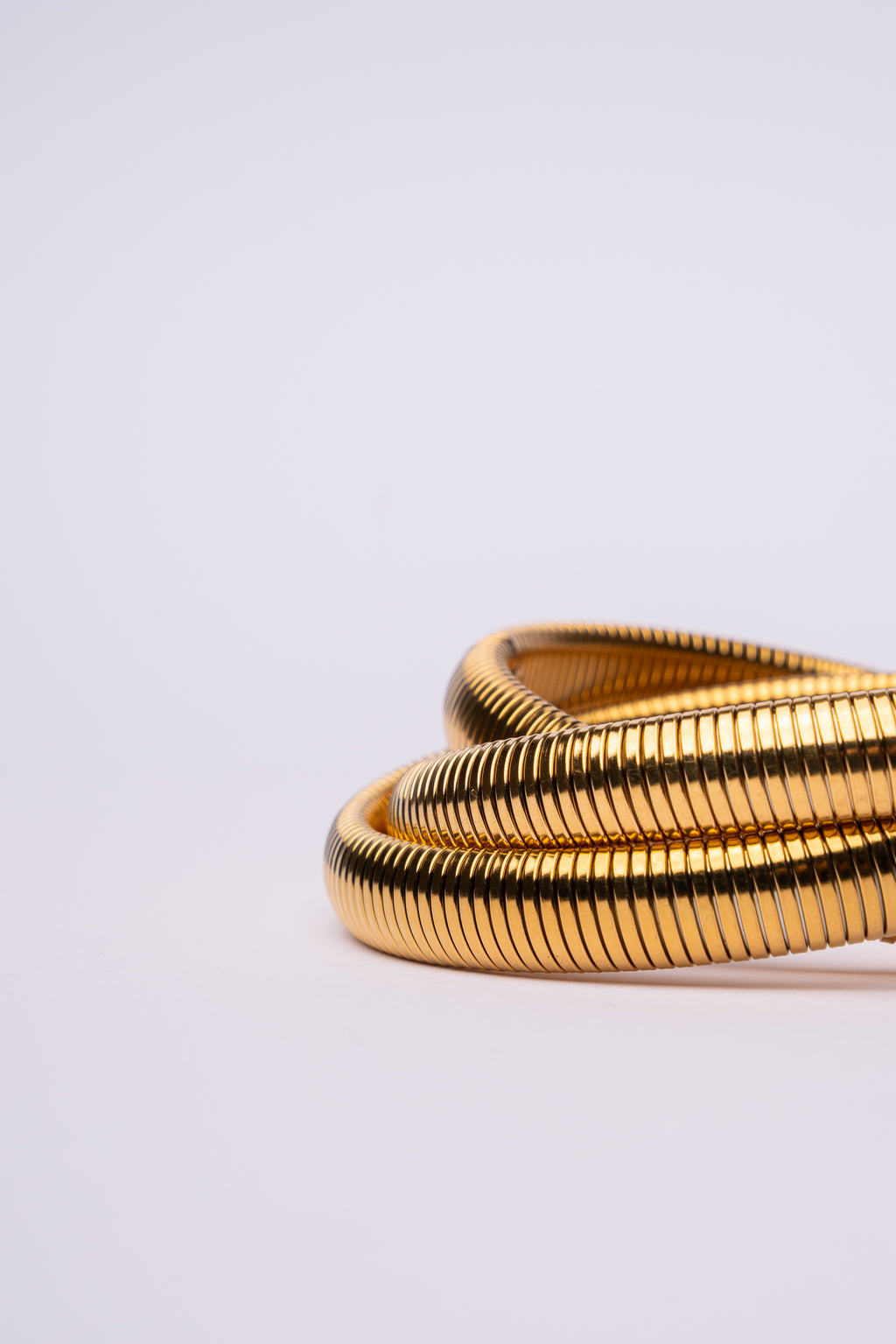 Pulsera tubogas acero oro 18k mujer