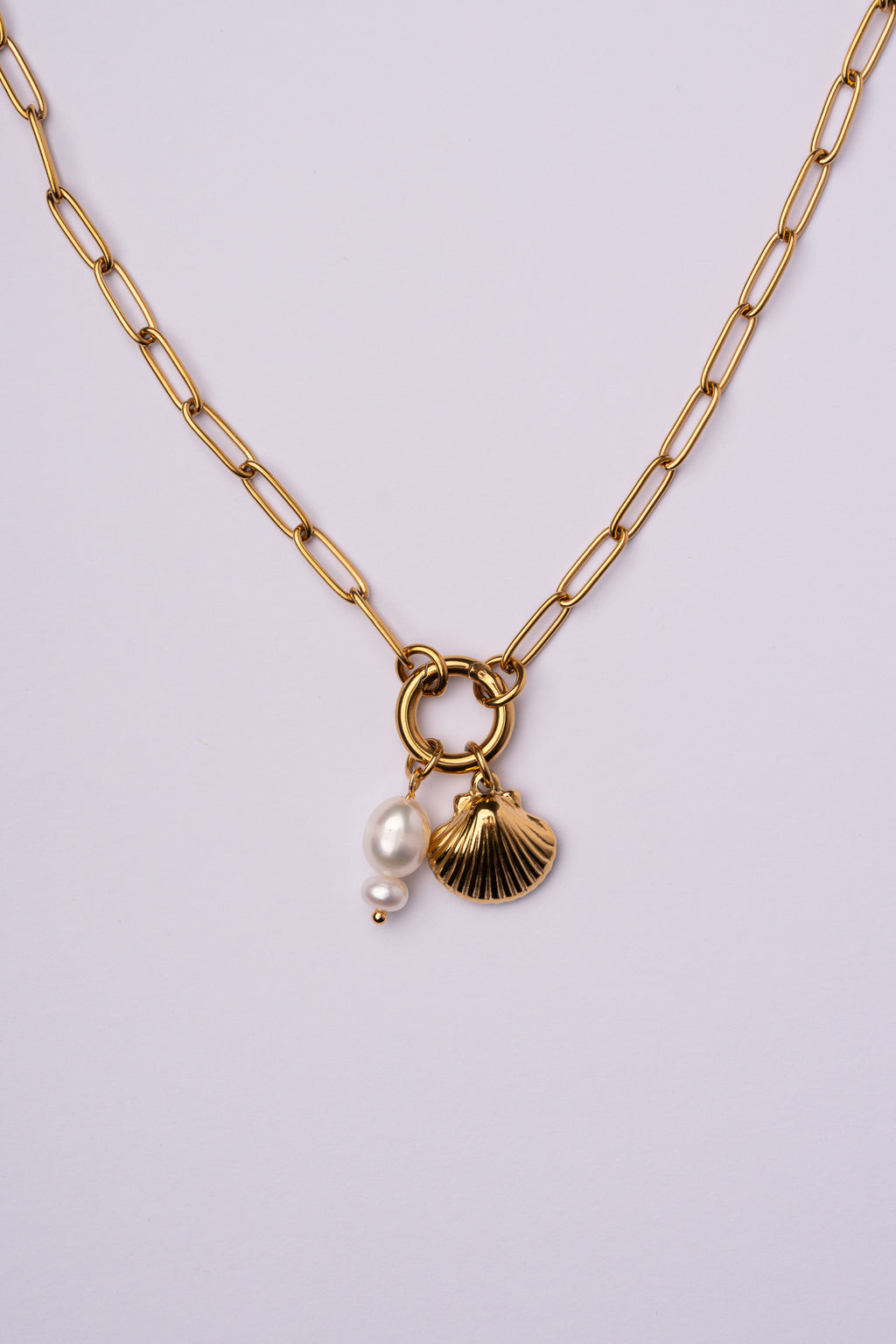 Collar cadena personalizable de acero oro 18k mujer