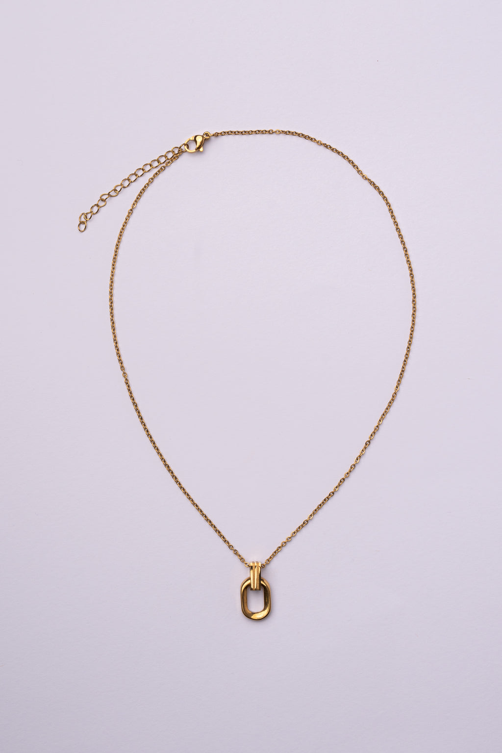 Collar eslabón acero oro 18k mujer