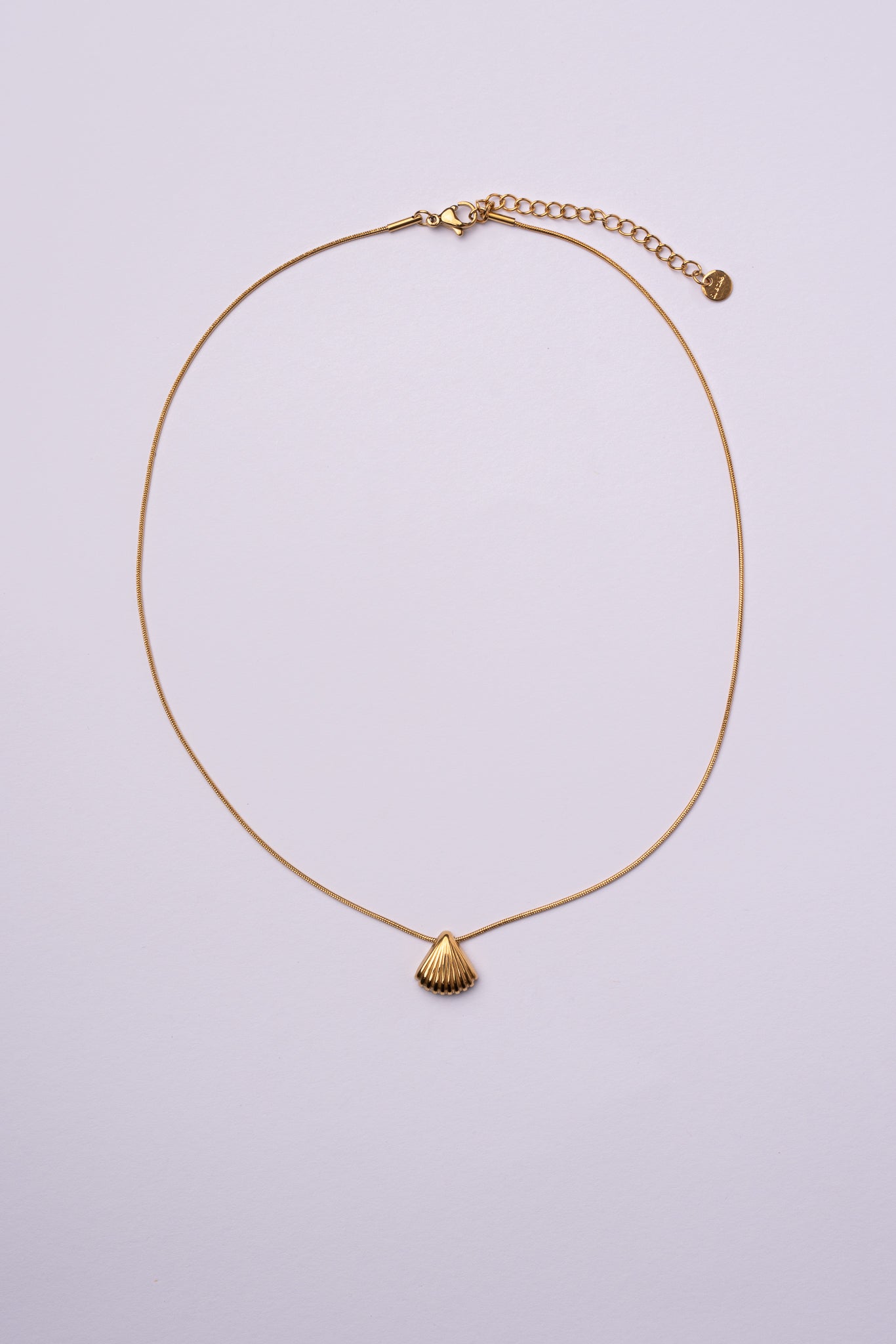 Collar concha acero oro 18k mujer
