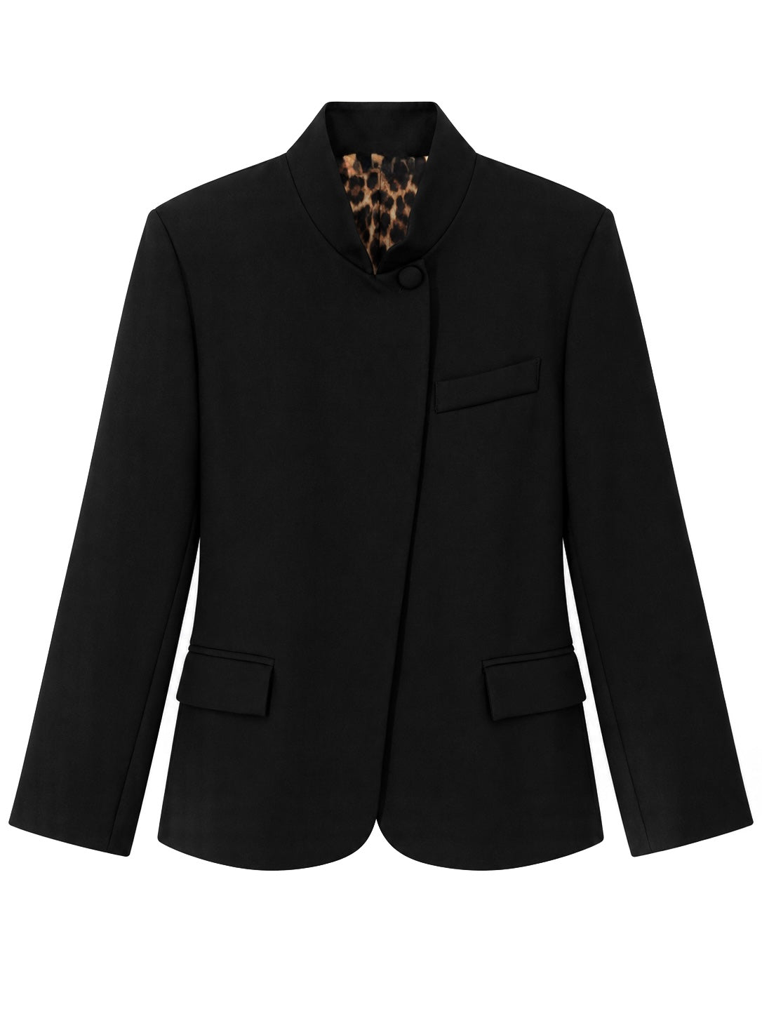 Blazer cruzada cuello embudo
