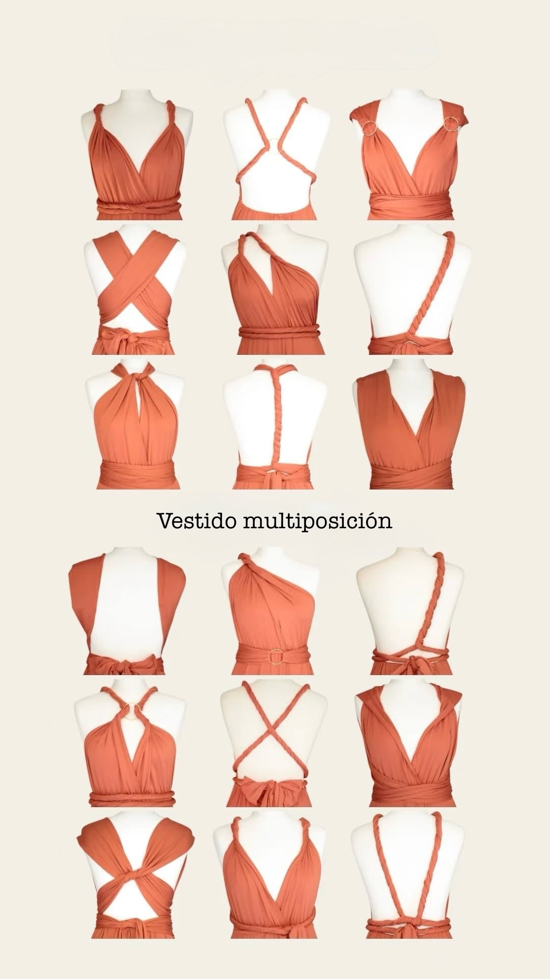 Vestido multiposición mujer