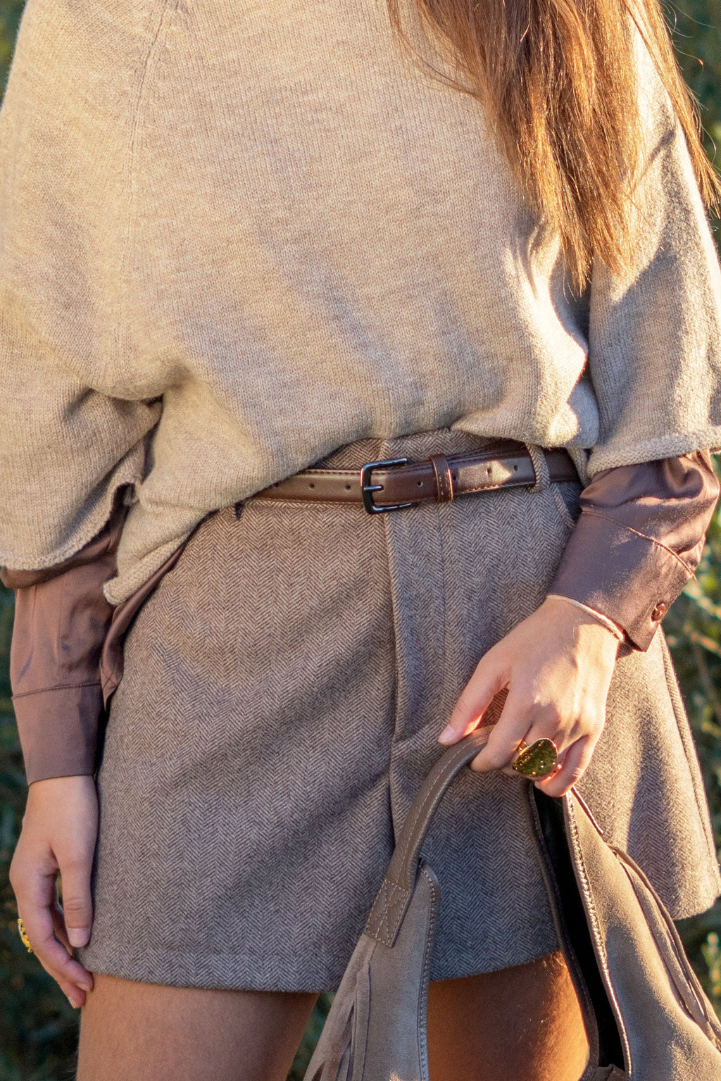 BERMUDA TWEED CON CINTURÓN