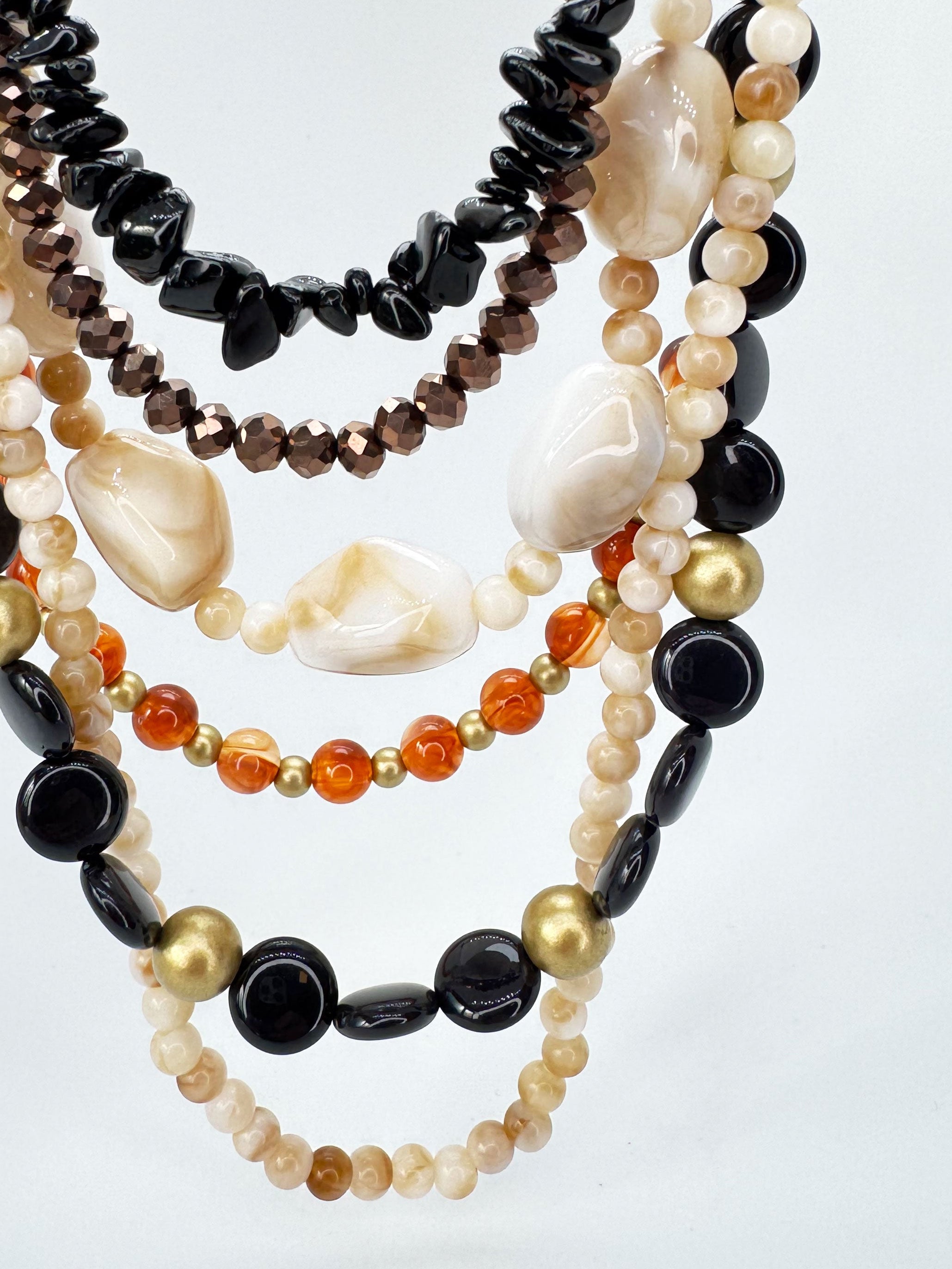 COLLAR LARGO MULTI TERRACOTA