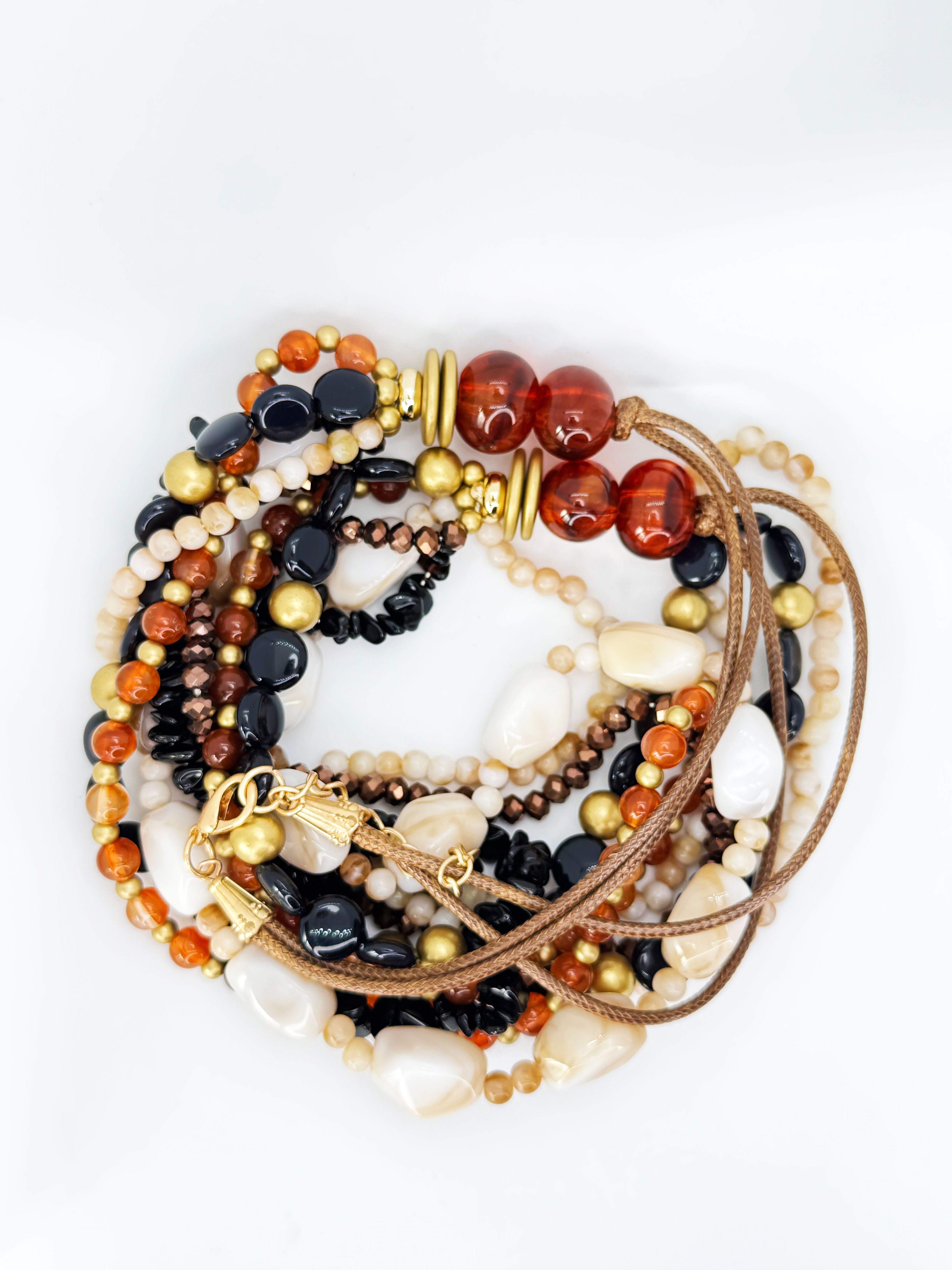 COLLAR LARGO MULTI TERRACOTA