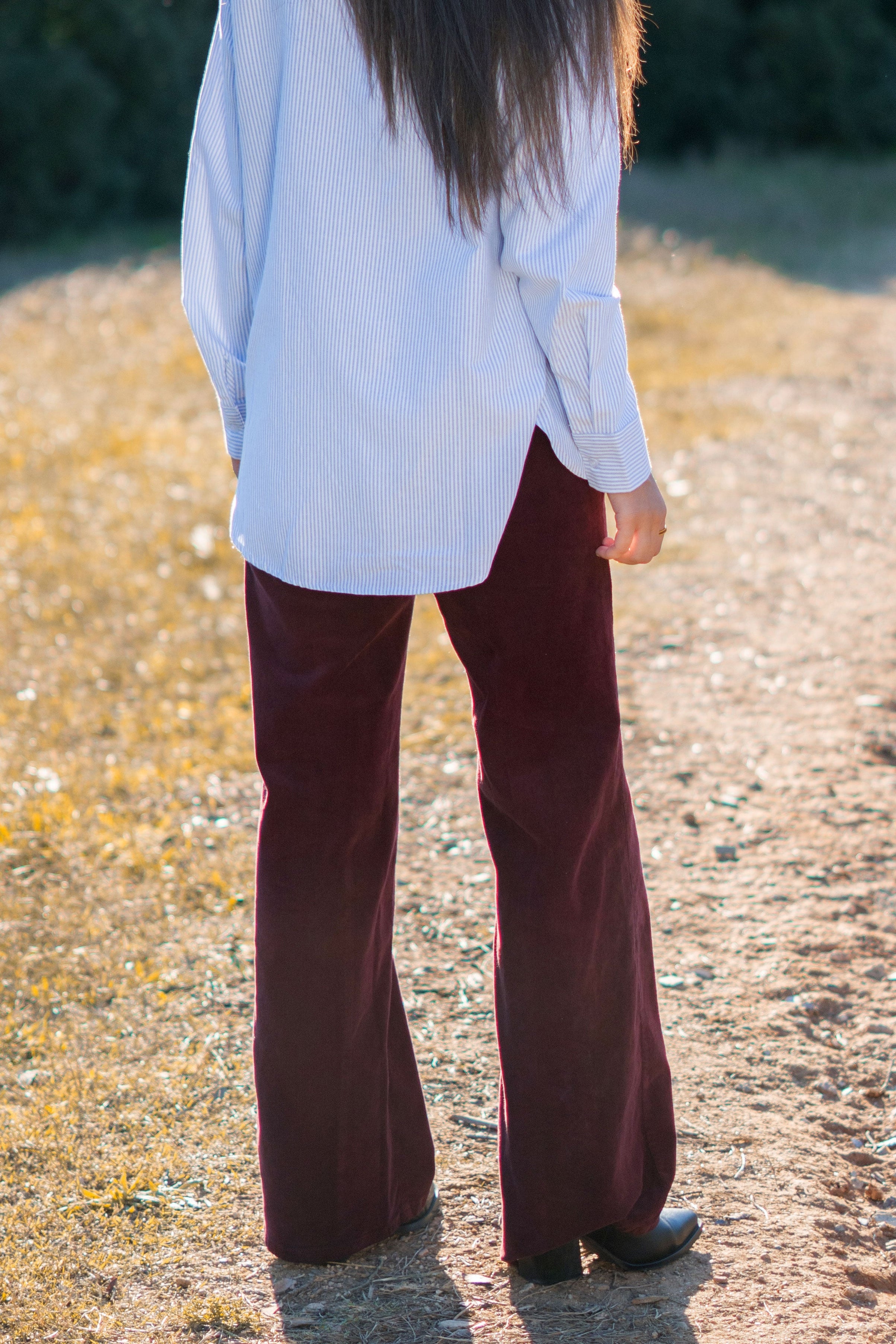 PANTALÓN CANDELA PANA GRANATE