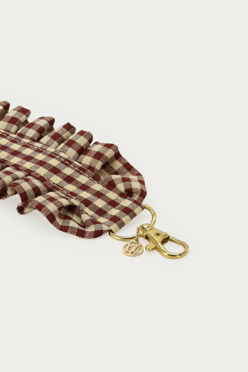 Accesorio para el móvil cuadro vichy burdeos