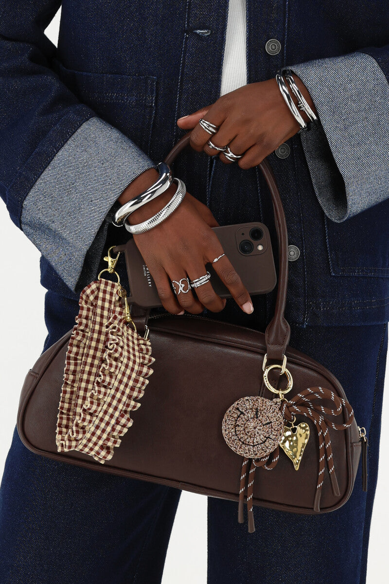 Accesorio para el móvil cuadro vichy burdeos